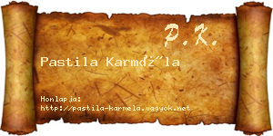 Pastila Karméla névjegykártya
